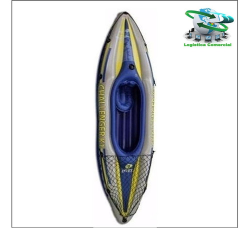 Imagen 3 de 6 de Bote Inflable Kayak Challenger 1 Con Remos Y Bomba Reforzado