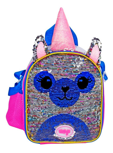 Imagen 2 de 6 de Lonchera Escolar Lentejuela Reversible Wilys Kids Wt379