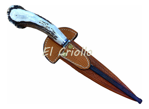 Cuchillo Yarara Hoja 17cm Criollo Carbono Roseta Largo 30cm