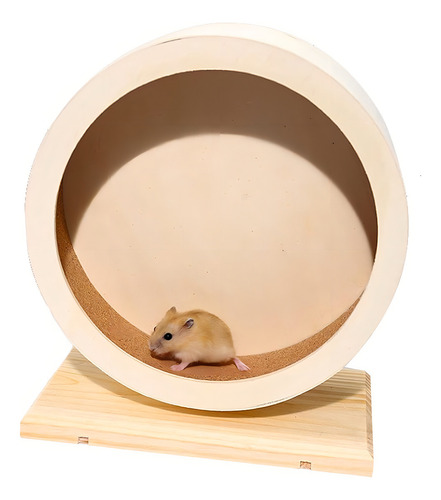 Antiai Hamster Rueda Silenciosa De Madera, Accesorios De Rue