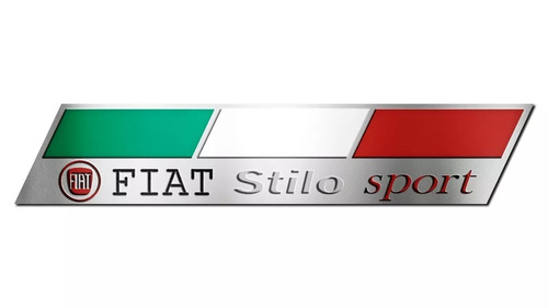 Emblema Badge Em Metal Bandeira Italia Fiat Stilo Sport