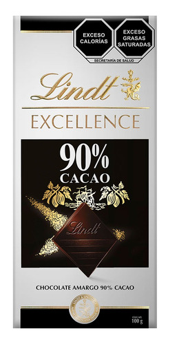 2 Pack Chocolate 90% Cacao Excellence Lindt 100
