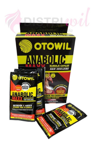 Imagen 2 de 10 de Mascara Capilar Anabolic Maxx Nutricion Y Fuerza Caja X24un