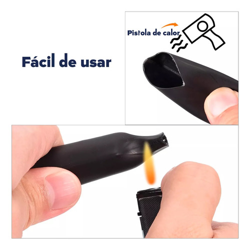 10mts Thermofit Termorretráctil 1mm Termofit Negro