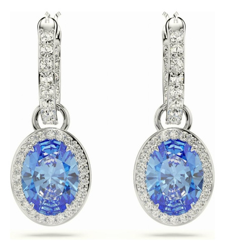 Aretes Constella, Talla Ovalada, Azules, Baño De