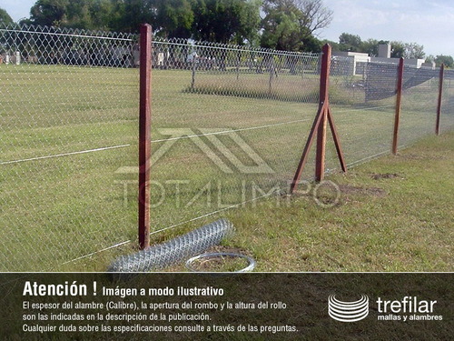 4 Rollos Alambrado Romboidal 2'' 1,00x10mts Cal 14 Cuota