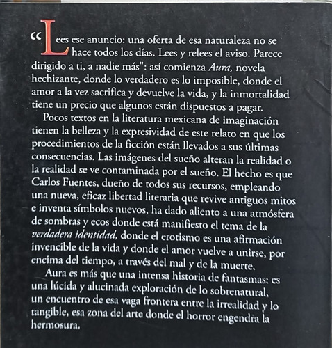Aura Carlos Fuentes (Usado)