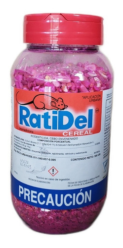 Ratidel Cereal Rodenticida Raticida Cebo Ratas Y Ratones500g