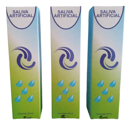 3 Pack De Saliva Artificial 250ml Viarden Sequedad De Boca