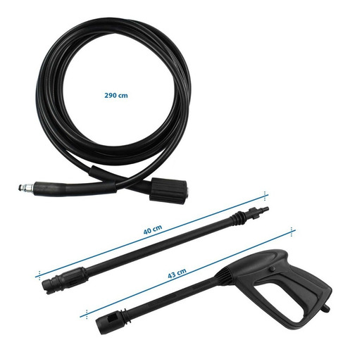 Imagen 8 de 8 de Hidrolavadora eléctrica Makita HW101 turquesa de 1.3kW con 100bar de presión máxima 127V