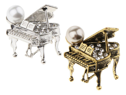 Broche De Forma Piano Elegante Retro Joyería De Moda Para