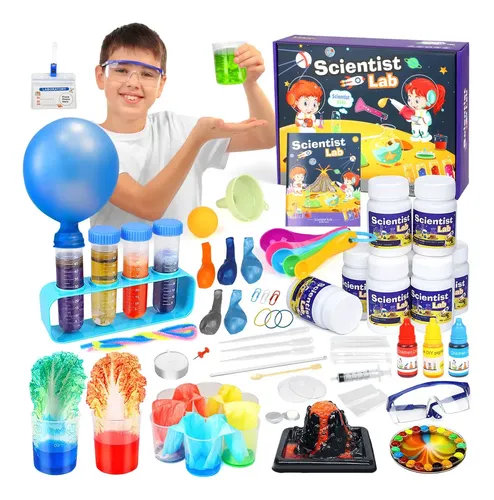 Ulikey Kit De Ciencia Con Más De 100 Experimentos Para Niños – Incluye Volcán, Cristales Y Juegos De Colores, Laboratorio Educativo Con Instrucciones Y Vídeos, Regalo Para Mayores De 6 Años