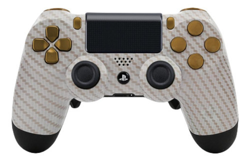 Controle Stelf Ps4 White Gold Casual Controle Sem Paddles