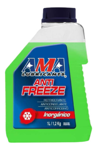 Liquido Refrigerante Antifreeze Ama Inorganico Verde 1 Litro