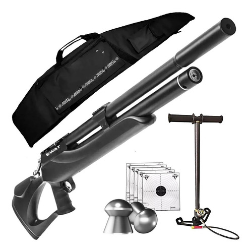Imagen 1 de 10 de Rifle Pcp M25 Swat Airguns 5,5 6,35 + Inflador + Funda