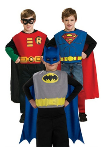 Kit 3 Disfraces De Superheroes Para Niño Talla: Única