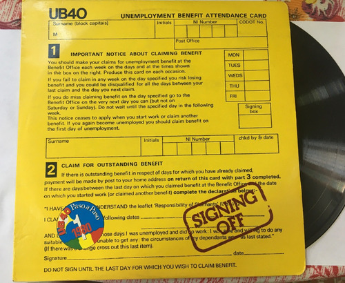 Ub40 / Signing Off / Lp / Made In Colombia / 1980