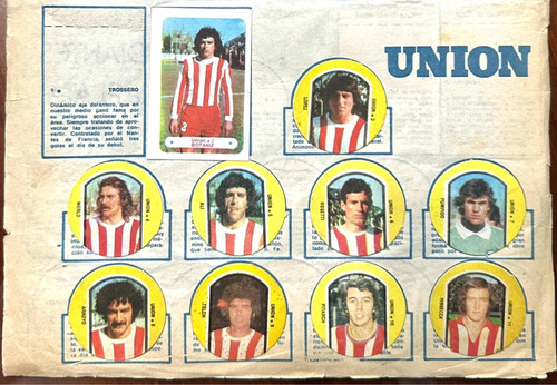Figuritas Unión Álbum Argentina Campeón 1978 Hoja Original