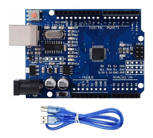 Tarjeta Rantec Mod Rs-uno Compatible Con Ide D Arduino Cable