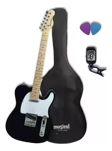 Guitarra Telecaster Strinberg Tc 120s Bk Kit C/ Capa Luxo 