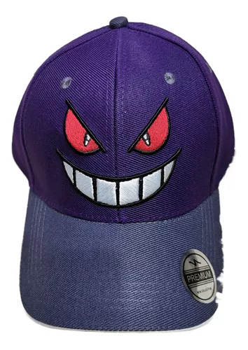 Boné Anime Gengar Pokemon Roxo Com Regulagem Bordado