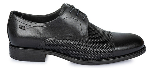 Zapato Derby Vestir Hombre Cuero Calimod Negro Vfd-002