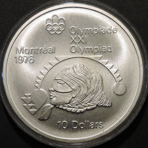 Canadá - Km103 - 10 Dolares 1975 - Plata 925 - 45mm.48.6 Grs