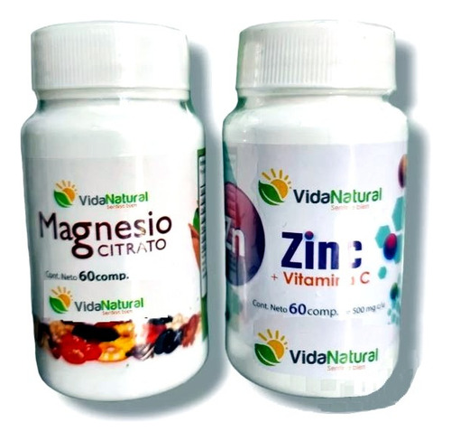Magnesio Citrato + Zinc  X 60 Comprimidos Vitamina Natural