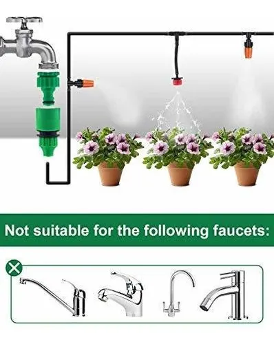 Sistema De Microirrigación Automático Garden De 50 Pies, 1/4