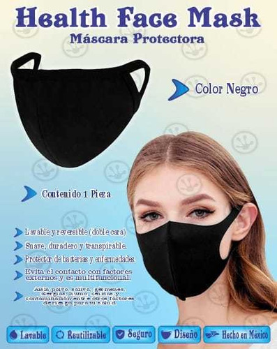 Cubrebocas, Máscara Protectora, Health Face Mask, 1000pz