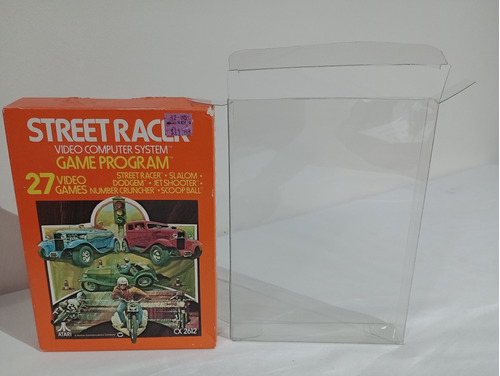 Atari 2600 Street Racer Caja Vacia Protector ( Sin Juego)