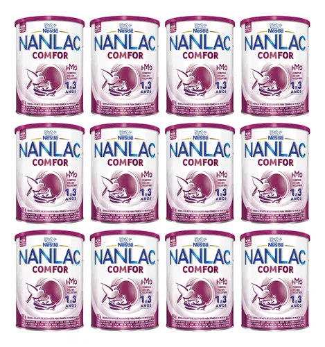 Kit 12 Fórmula Infantil Nestlé Nanlac Comfor 1 A 3 Anos 800g
