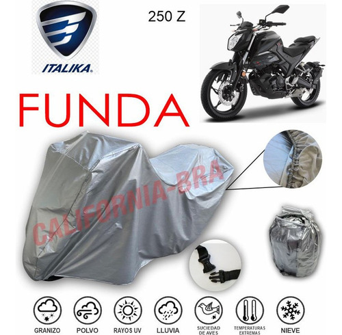 Funda Moto Eua Broche + Ojillos Italika Crossover Bit150