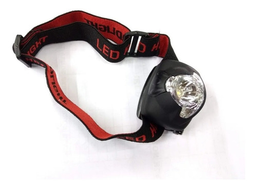 Imagen 1 de 9 de Linterna Táctica Minero Cabeza Vincha Militar C/ Led Rojo 3w