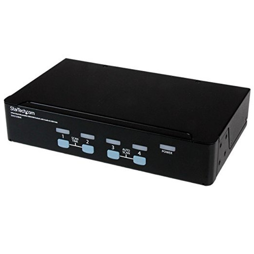 Startech.com 4 Rack Montable Puerto Conmutador Kvm Usb Con A