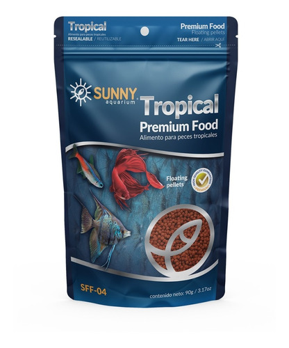 Imagen 1 de 1 de Alimento Sunny Tropical Premium Food  Peces 90g Sff-04