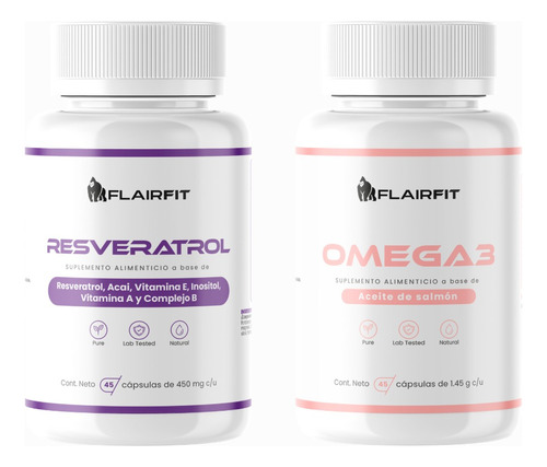 Pack Omega 3 - Resveratrol, Antioxidante Natural 90 Caps 
