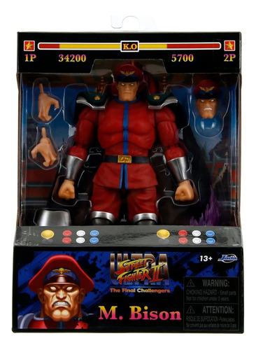 Figura De Acción 6 Ultra Street Fighter Ii M. Bison