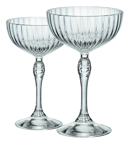 6 Taças De Cristal Para Cocktail 220ml America 20s Bormioli Cor Não aplica