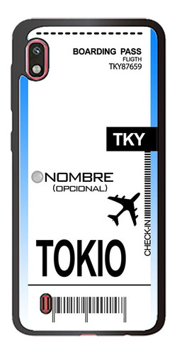 Funda A01 A10 A10s A10e Boleto Avion Tokio  Personalizada