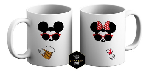 Tazas Mickey Y Minie Tazas Cerámica - Parejas - Novios