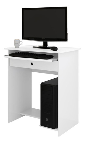 Mesa Computador 1 Gaveta Organizadora Compartimento Cpu Luxo