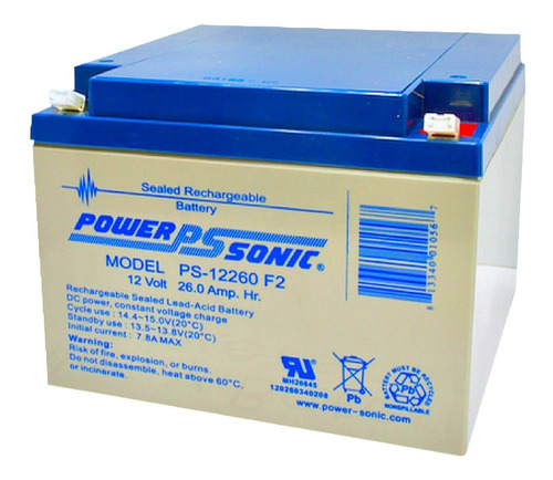 Ps12260 Nb 12v 26ah, Power Sonic Conector Nb