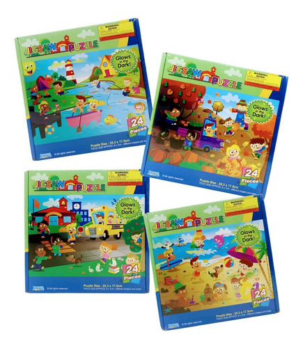 Rompecabezas Mini Jigsaw Brilla En La Oscuridad 24 Pzs