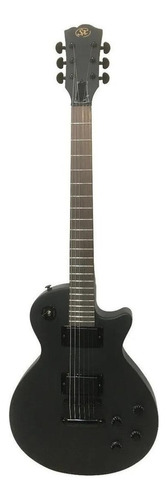 Guitarra elétrica SX EE Series EE3S les paul de  tília satin black com diapasão de pau-rosa