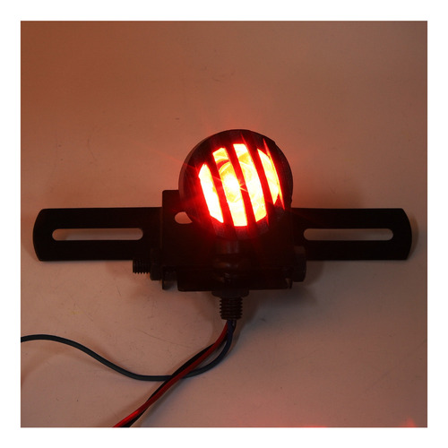 Luz Trasera De Motocicleta Negra Retro Metal Luz De Freno Li