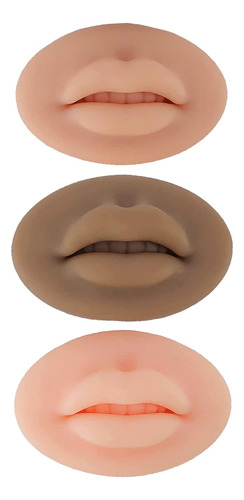 3 Piezas De Labios Falsos, Labios De Silicona 3d Para Prác.