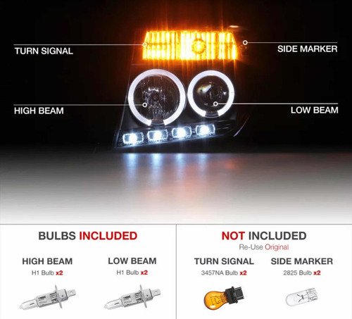 Par Faros Led / Halo Nissan Frontier 2005 2006 2007 2008 Smk