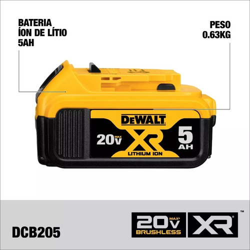 Taladro Percutor Dewalt Dcd796 20v/batería 5ah Xr 20v