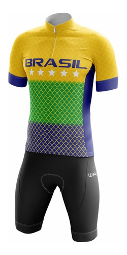 Conjunto Roupa Ciclista Mulher Blusa Pedala Pro Short Espuma